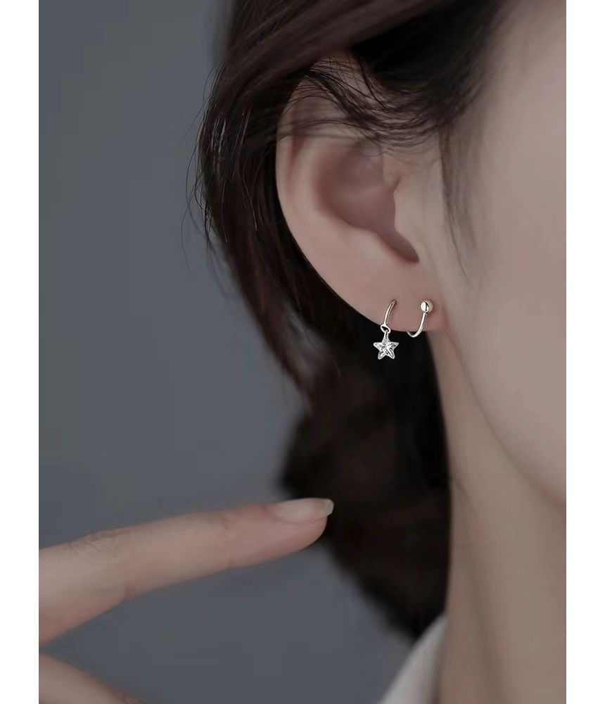 Star Spiral Alloy Stud Earring