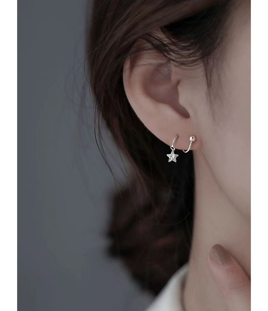 Star Spiral Alloy Stud Earring