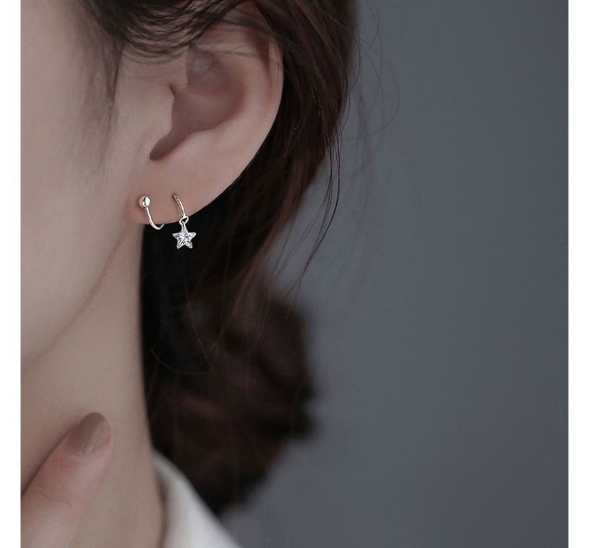 Star Spiral Drop Earring