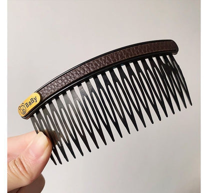 Faux Leather / Acrylic Hair Comb (Various Designs)