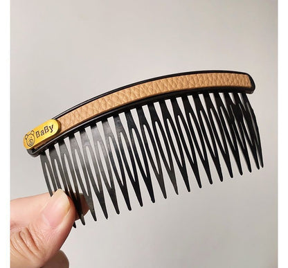 Faux Leather / Acrylic Hair Comb (Various Designs)