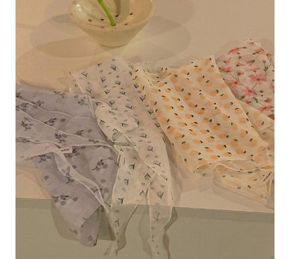 Floral Print Square Scarf (Various Designs)