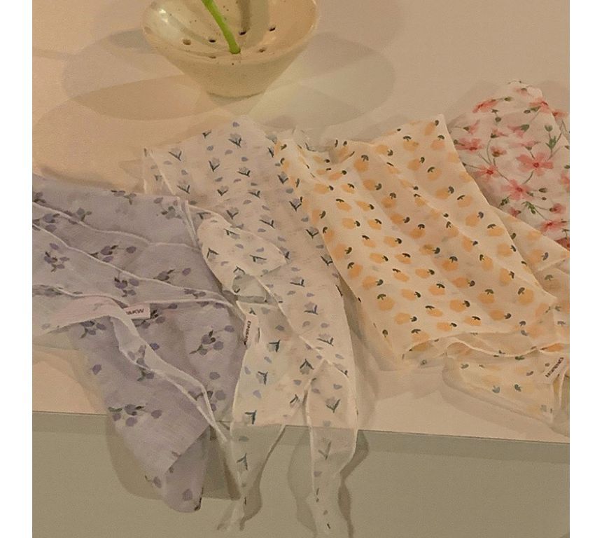 Floral Print Square Scarf (Various Designs)