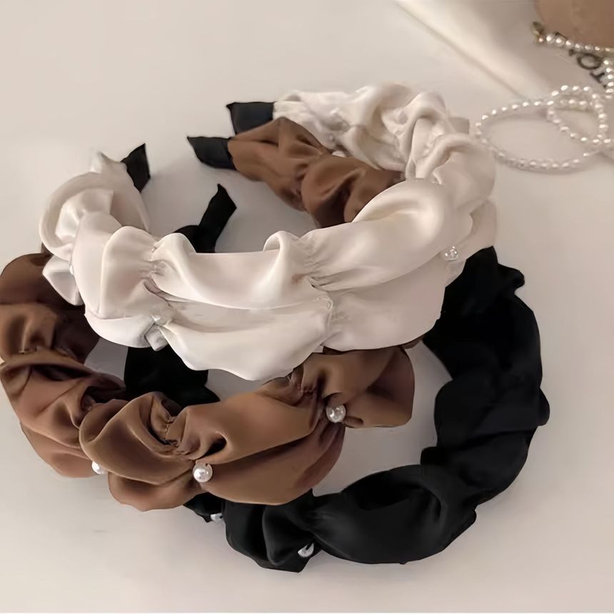 Faux Pearl Fabric Headband