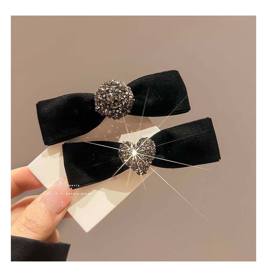 Bow Velvet Hair Clip (Various Designs)