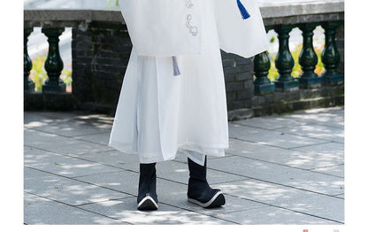 Couple Matching Embroidered Hanfu Blouse / Light Jacket / Pants / Belt