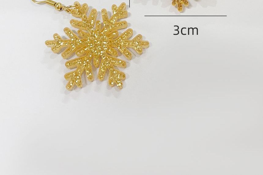 Snowflake Acrylic Drop Earring