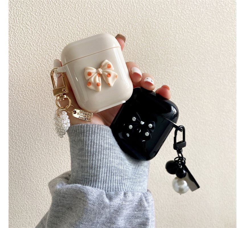 Bow Faux Pearl AirPods / Pro Earphone Case Skin