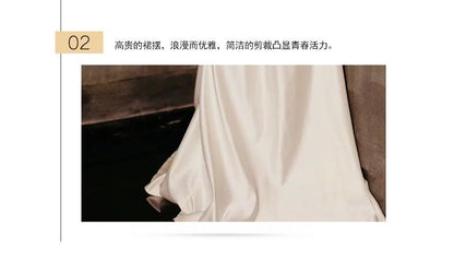 Halter Plain Sequin Rhinestone A-Line Wedding Gown