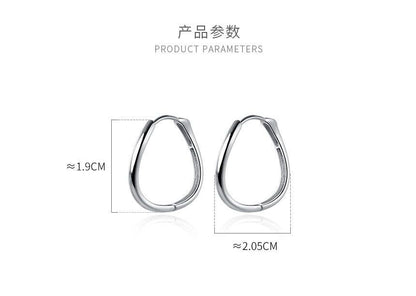 Polished Sterling Silver Hoop Earring