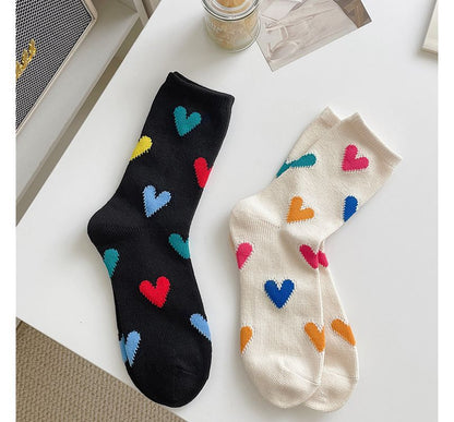 Heart Print Socks