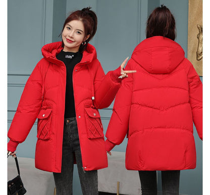 Plain Hooded Zip Puffer Jacket