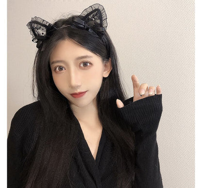 Lace Cat Ear Headband