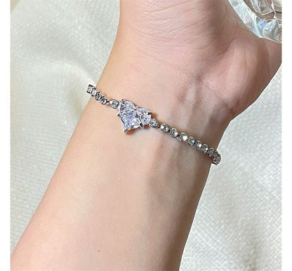Heart Rhinestone Bracelet