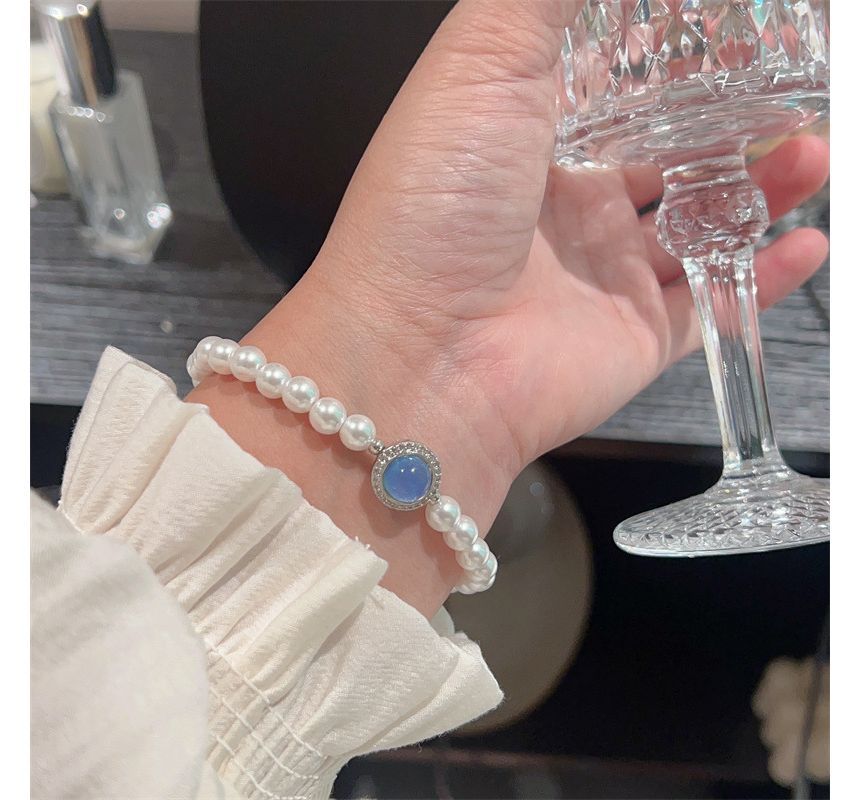 Pearl Gemstone Faux Bracelet