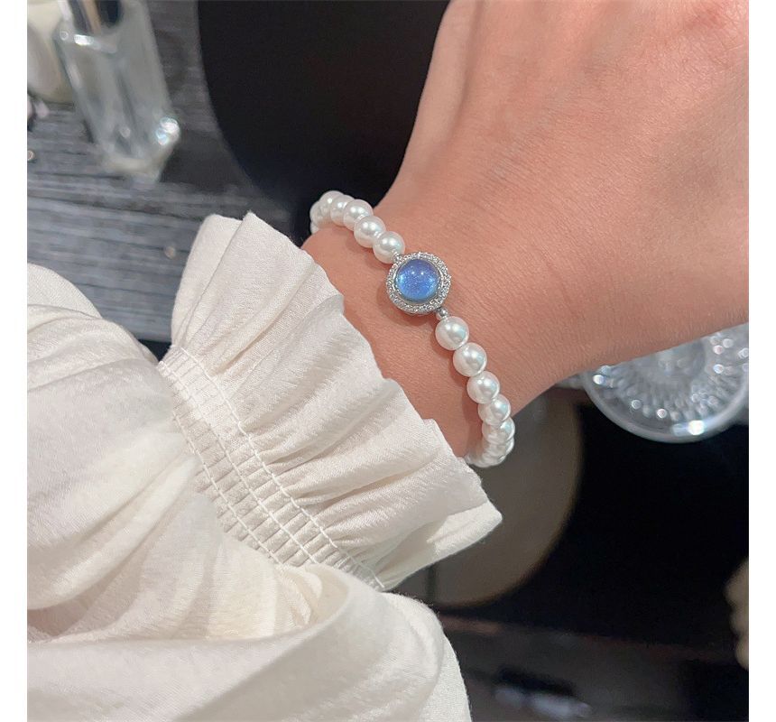 Pearl Gemstone Faux Bracelet