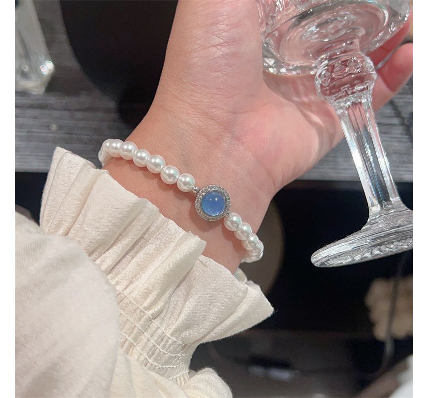Pearl Gemstone Faux Bracelet