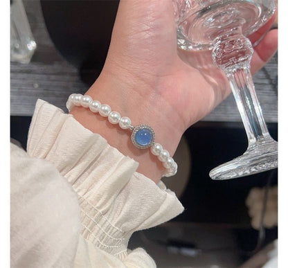 Pearl Gemstone Faux Bracelet