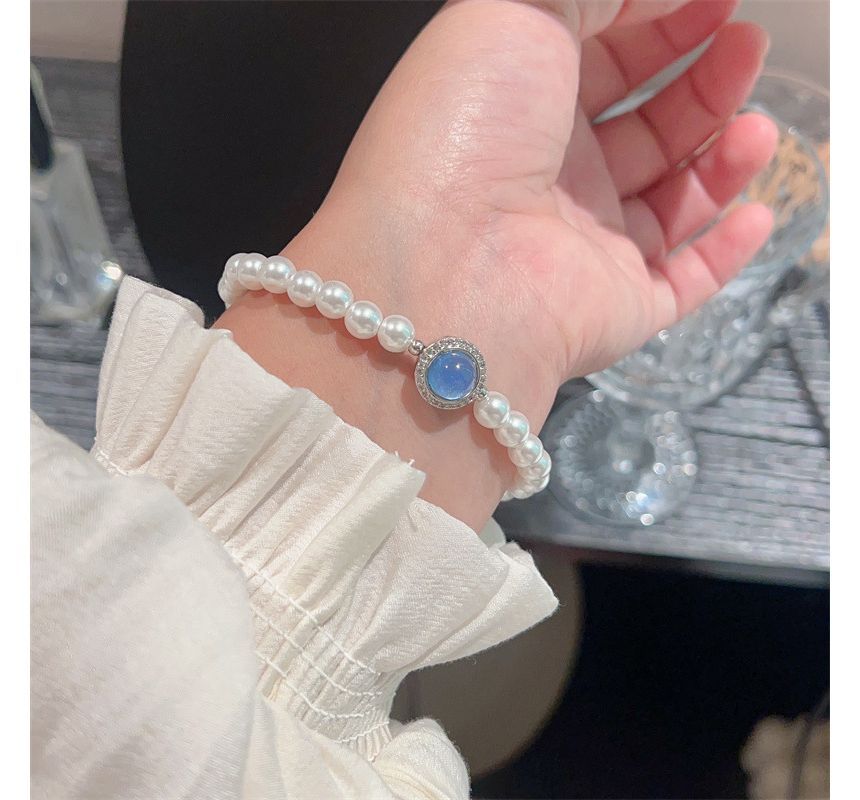 Pearl Gemstone Faux Bracelet