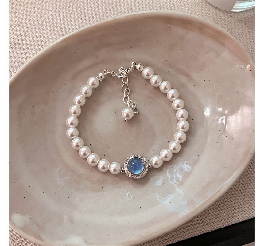 Pearl Gemstone Faux Bracelet