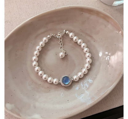 Pearl Gemstone Faux Bracelet