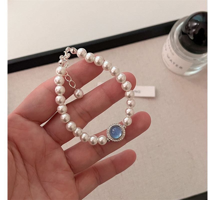 Pearl Gemstone Faux Bracelet