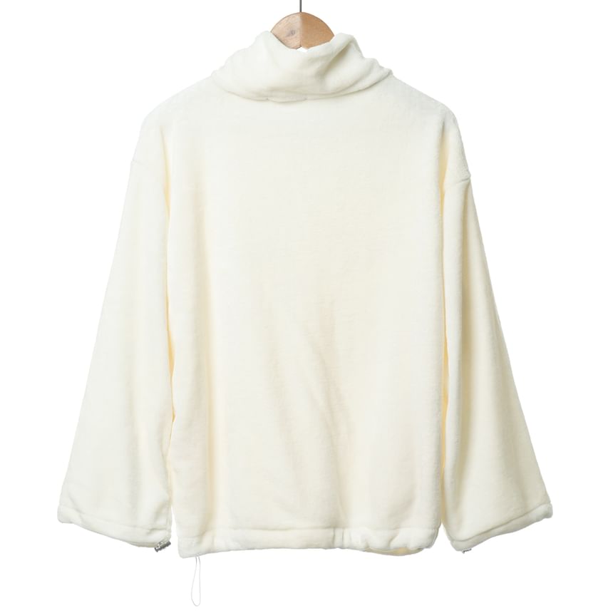 Plain Zip Teddy Jacket