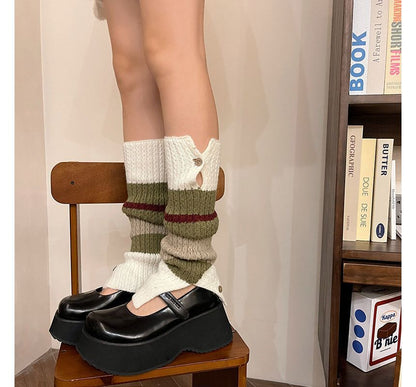 Striped Knit Leg Warmer