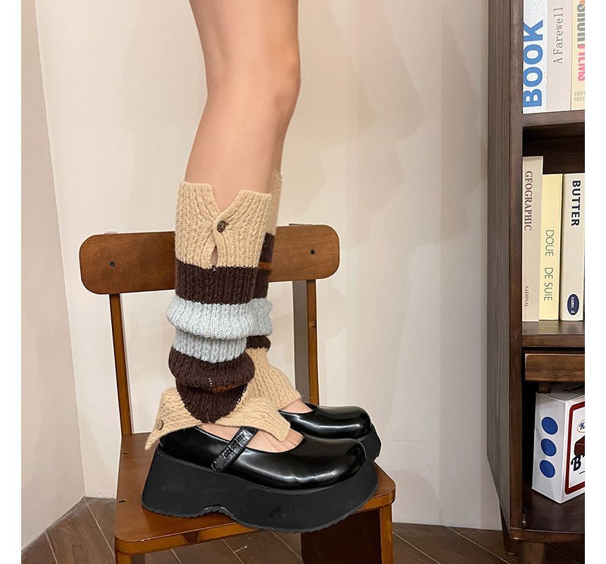 Striped Knit Leg Warmer