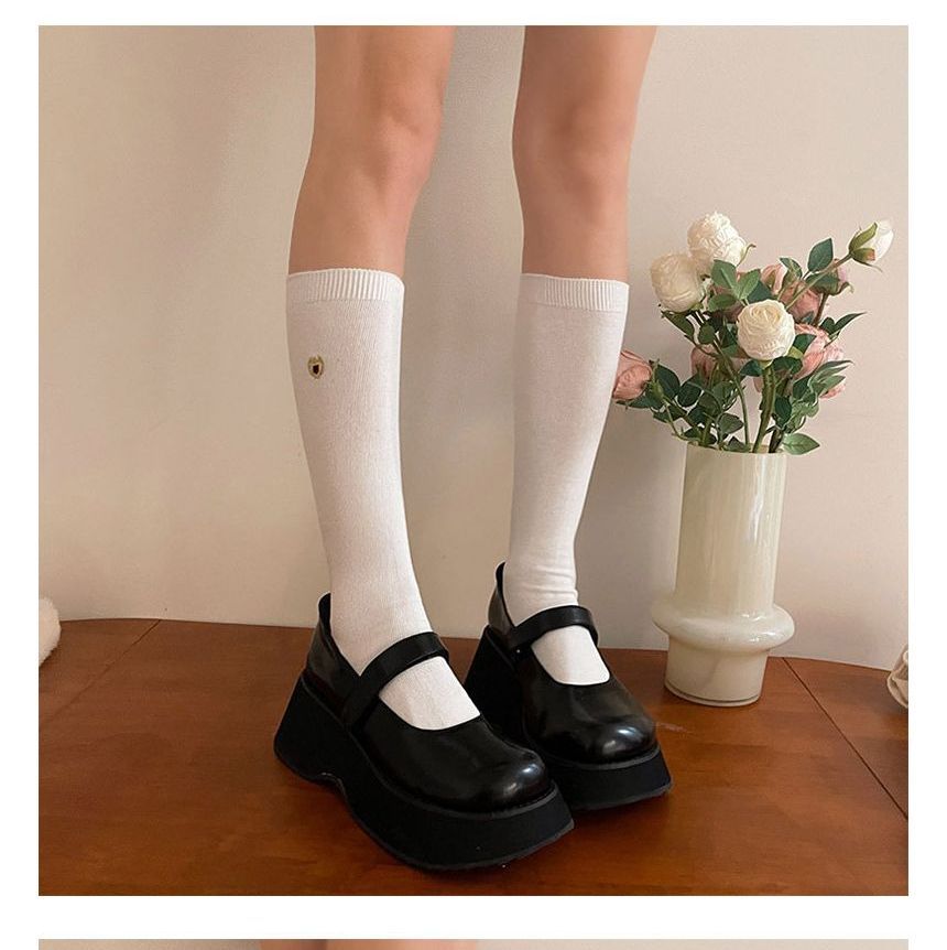 Badge Embroidered Socks