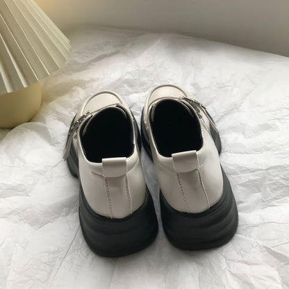 Loafer mit Plateausohle und dickem Absatz