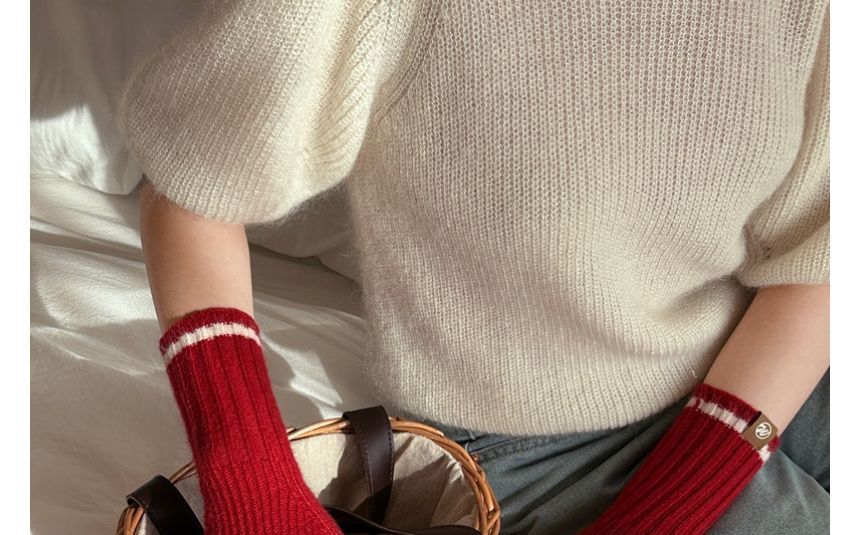 Fingerless Knit Gloves