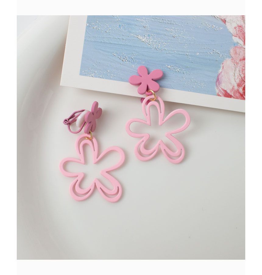 Floral Drop Earring / Clip-On Earring