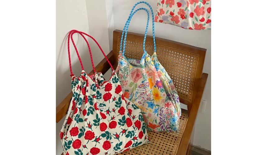 Patterned Print Tote Bag