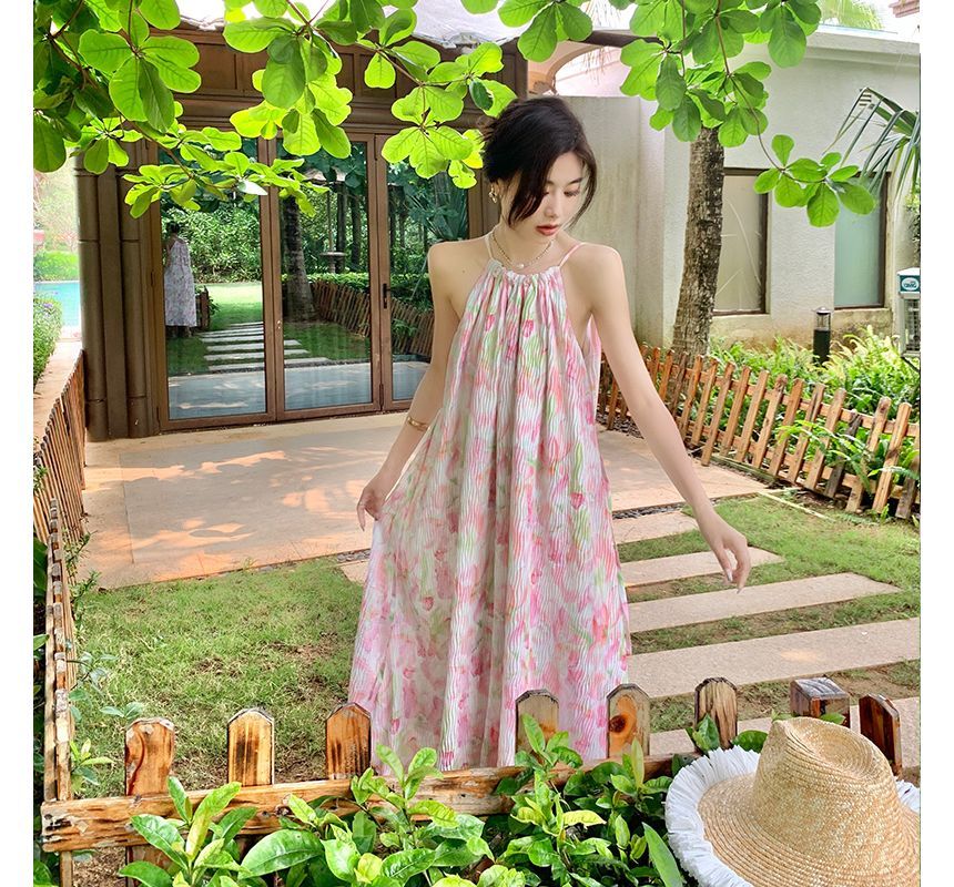 Spaghetti Strap Floral Maxi Sundress