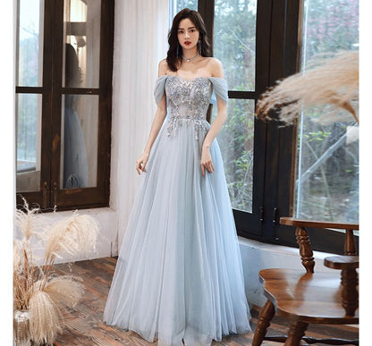 Strapless Sequined A-Line Evening Gown