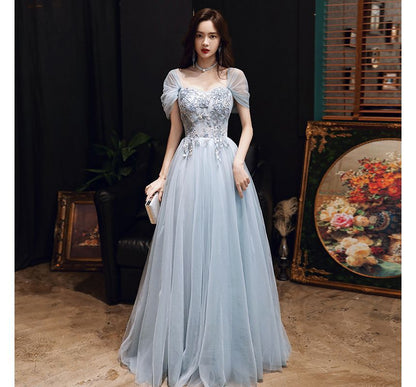 Strapless Sequined A-Line Evening Gown