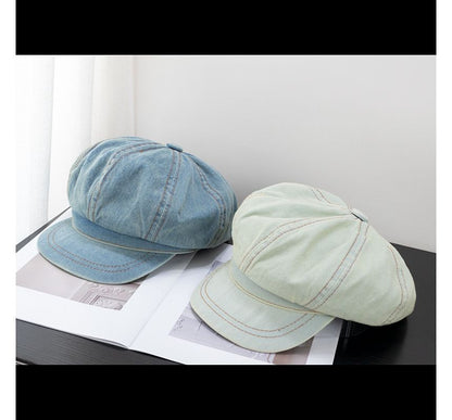 Denim Newsboy Cap