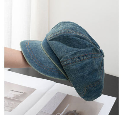 Denim Newsboy Cap