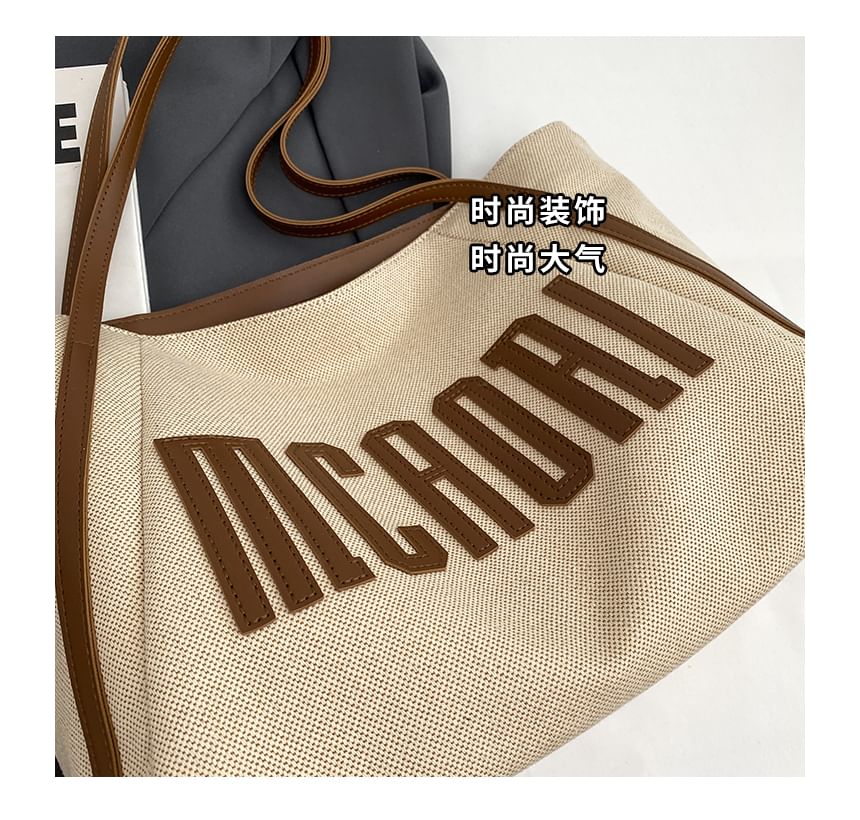 Lettering Applique Tote Bag