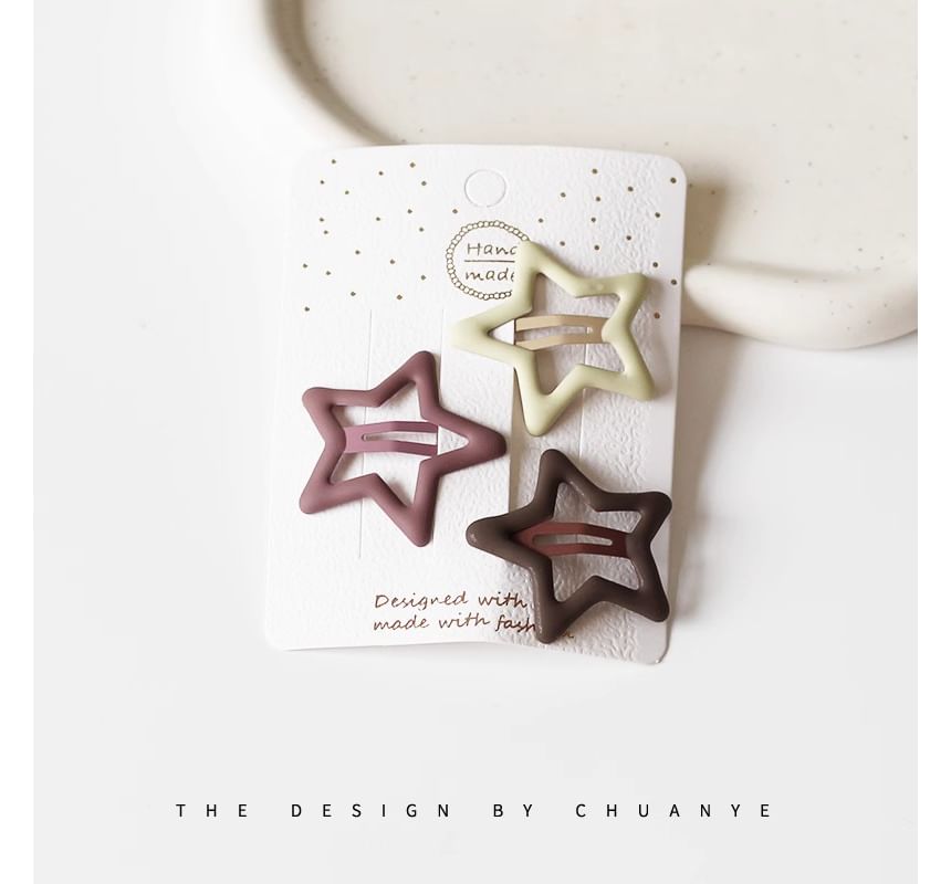 Set of 3: Alloy Hair Clip (Various Designs)
