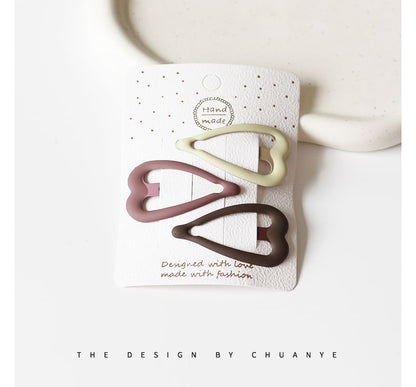 Set of 3: Alloy Hair Clip (Various Designs)