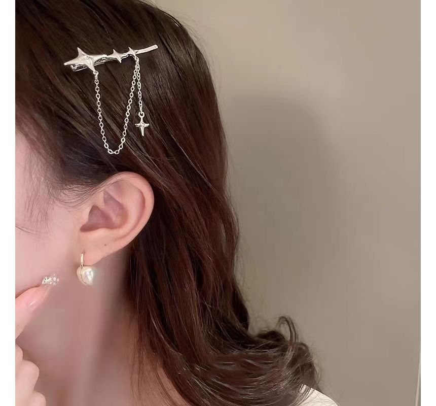Star Chain Alloy Hair Clip / Hair Pin