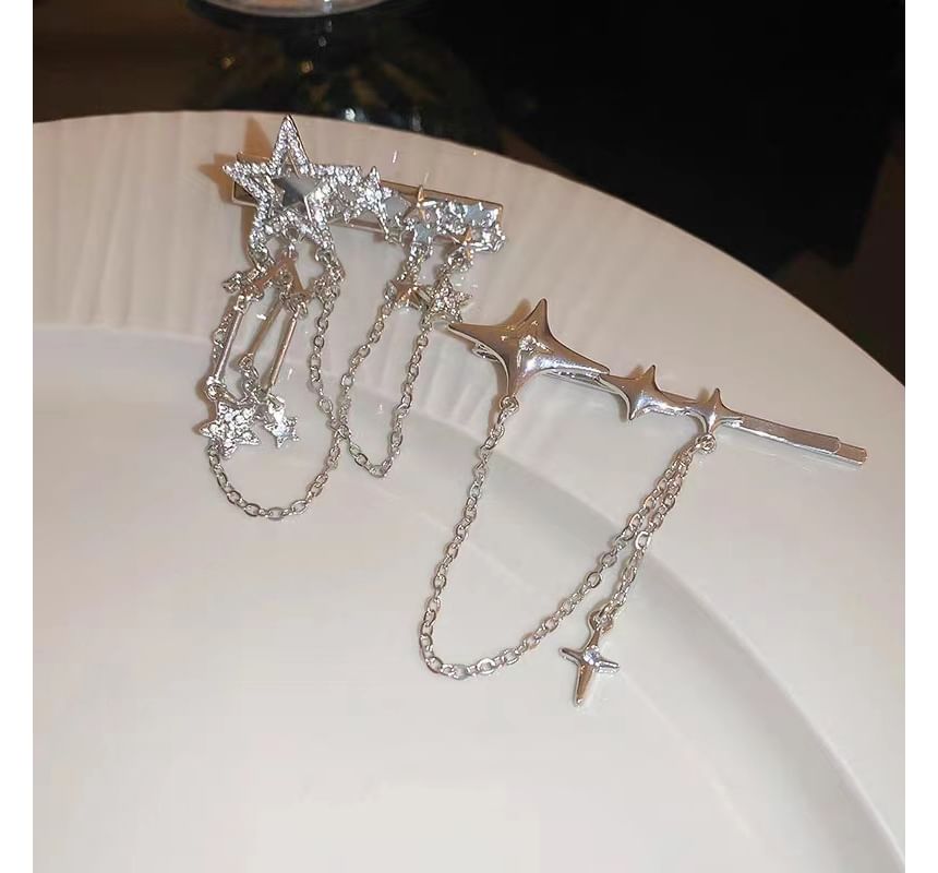 Star Chain Alloy Hair Clip / Hair Pin