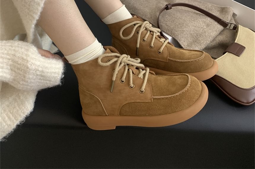 Lace-Up Short Boots