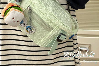 Plain Waist Bag / Bag Charm / Pin / Set