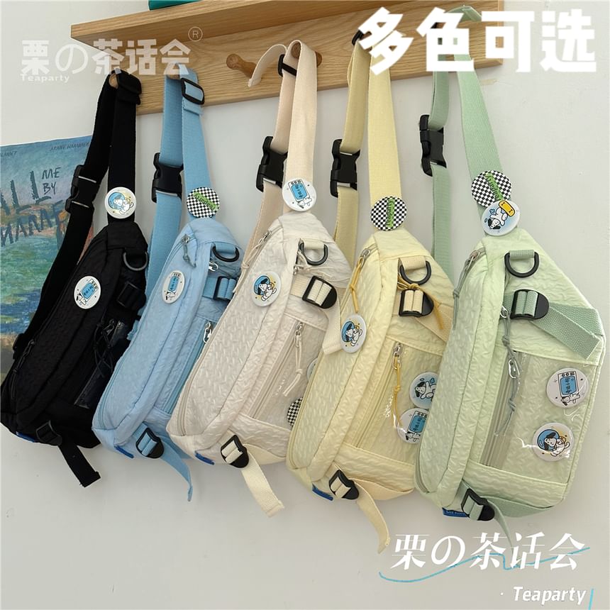 Plain Waist Bag / Bag Charm / Pin / Set