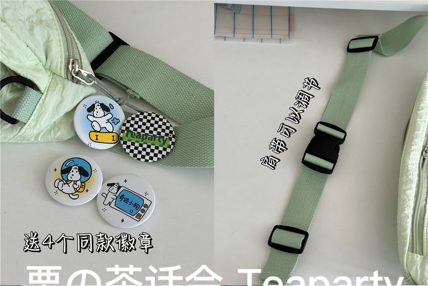 Plain Waist Bag / Bag Charm / Pin / Set