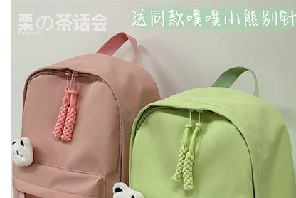 Plain Backpack / Bag Charm / Set