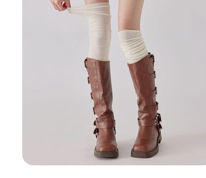 Plain Over-The-Knee Socks / Set